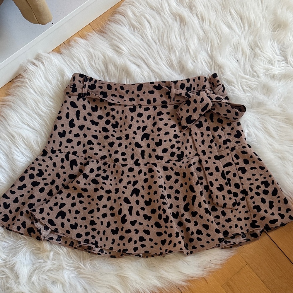 Grade & Gather Leopard Print Women's Skort